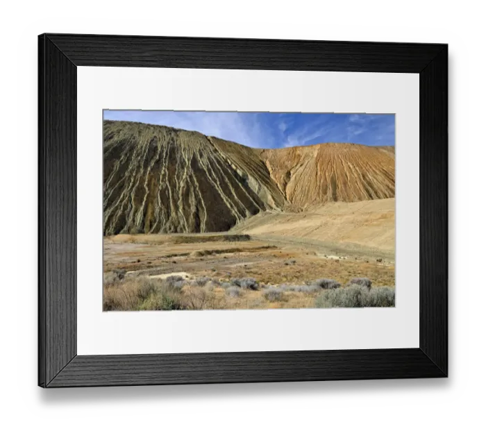 Framed Print : Burden dumps with rain water channels, Kennecott Utah Coppers Bingham Canyon Mine, Copperton, Utah, USA Framed Print : Burden dumps with rain water channels, Kennecott Utah Coppers Bingham Canyon Mine, Copperton, Utah, USA