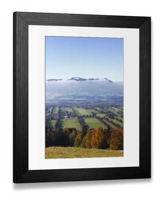 Framed Print : View from Sonntratn Mountain near Gaissach over the Isar valley, looking towards Zwiesel and Blomberg, Isarwinkel, Upper Bavaria, Bavaria, Germany, Europe Framed Print : View from Sonntratn Mountain near Gaissach over the Isar valley, looking towards Zwiesel and Blomberg, Isarwinkel, Upper Bavaria, Bavaria, Germany, Europe
