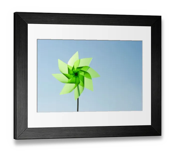 Framed Print : Green pinwheel Framed Print : Green pinwheel