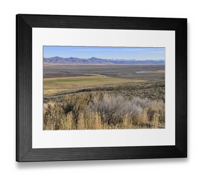 Framed Print : View from Scenic Overlook on Highway 46 towards Lost River Range, Idaho, USA Framed Print : View from Scenic Overlook on Highway 46 towards Lost River Range, Idaho, USA