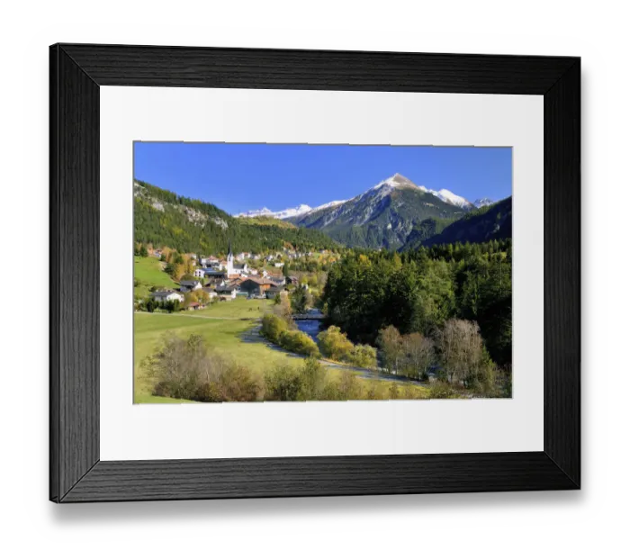 Framed Print : Townscape of Surava, Albula district, Graubunden, Switzerland Framed Print : Townscape of Surava, Albula district, Graubunden, Switzerland
