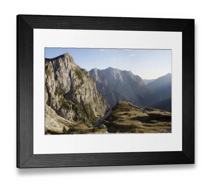 Framed Print : View from Mangart Pass with a panorama of the Julian Alps, Triglav National Park, Slovenia, Europe Framed Print : View from Mangart Pass with a panorama of the Julian Alps, Triglav National Park, Slovenia, Europe