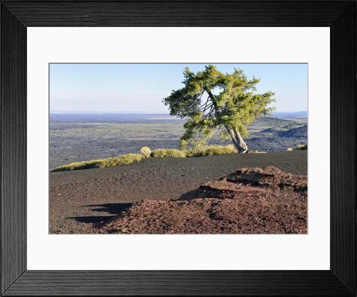 Framed Print : View from the summit plateau of Inferno Cone, Craters of the Moon National Monument, Arco, Highway 20, Idaho, USA