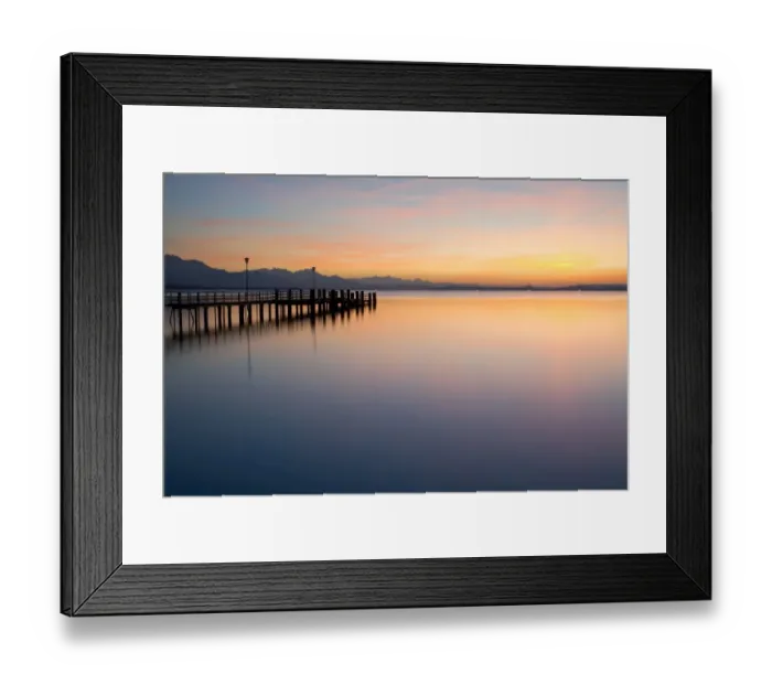Framed Print : Dock in the evening light near Chieming on Lake Chiemsee, Bavaria, Germany, Europe, PublicGround Framed Print : Dock in the evening light near Chieming on Lake Chiemsee, Bavaria, Germany, Europe, PublicGround