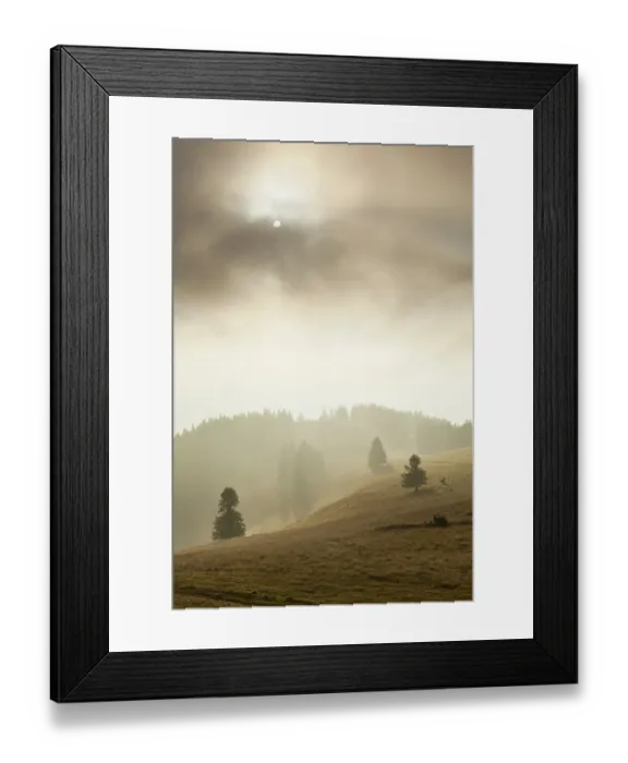 Framed Print : Landscape in the mist, Belchen, Black Forest, Baden-Wurttemberg, Germany Framed Print : Landscape in the mist, Belchen, Black Forest, Baden-Wurttemberg, Germany