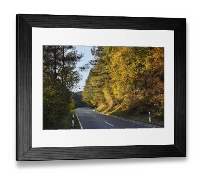 Framed Print : Rural road FO40 in Aufsesstal, Franconian Switzerland, Upper Franconia, Franconia, Bavaria, Germany, Europe