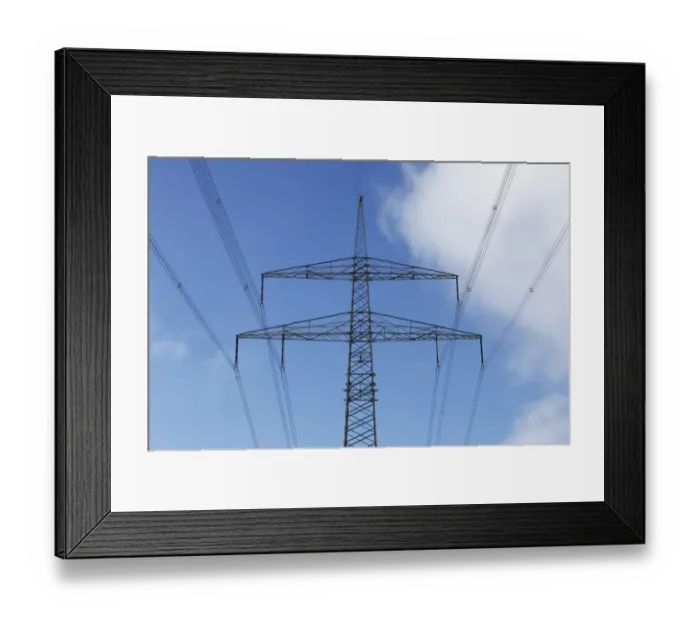 Framed Print : High voltage power line and utility pole, Bergrheinfeld, Franconia, Bavaria, Germany, Europe, PublicGround Framed Print : High voltage power line and utility pole, Bergrheinfeld, Franconia, Bavaria, Germany, Europe, PublicGround