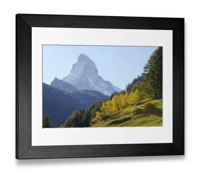 Framed Print : Matterhorn in an autumnal area, Zermatt, Valais, Switzerland, Europe