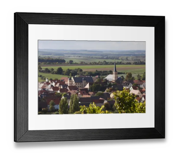 Framed Print : Oberschwarzach, view from Oberschwarzach Hoernle Mountain, Steigerwald, Lower Franconia, Franconia, Bavaria, Germany, Europe, PublicGround Framed Print : Oberschwarzach, view from Oberschwarzach Hoernle Mountain, Steigerwald, Lower Franconia, Franconia, Bavaria, Germany, Europe, PublicGround