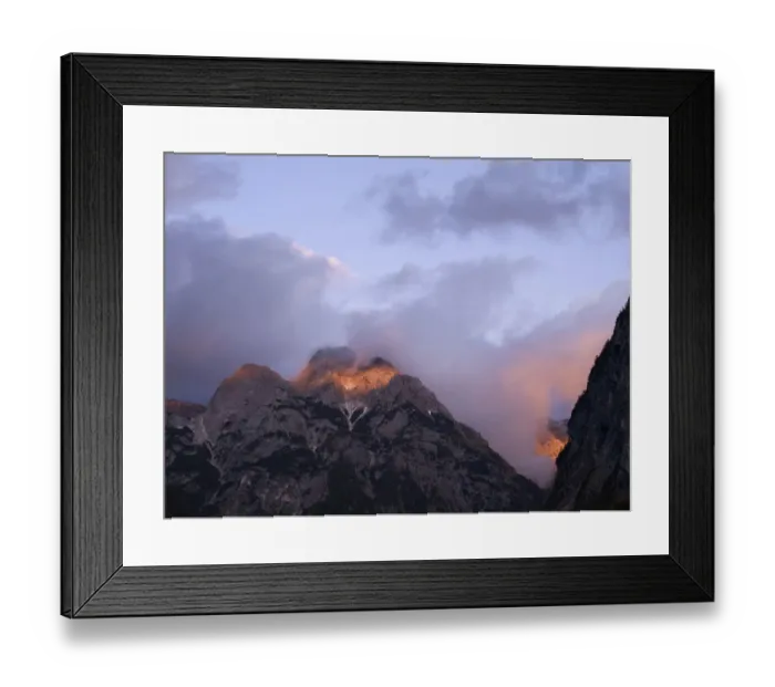 Framed Print : Julian Alps at dusk near Bovec, Triglav National Park, Slovenia, Europe Framed Print : Julian Alps at dusk near Bovec, Triglav National Park, Slovenia, Europe