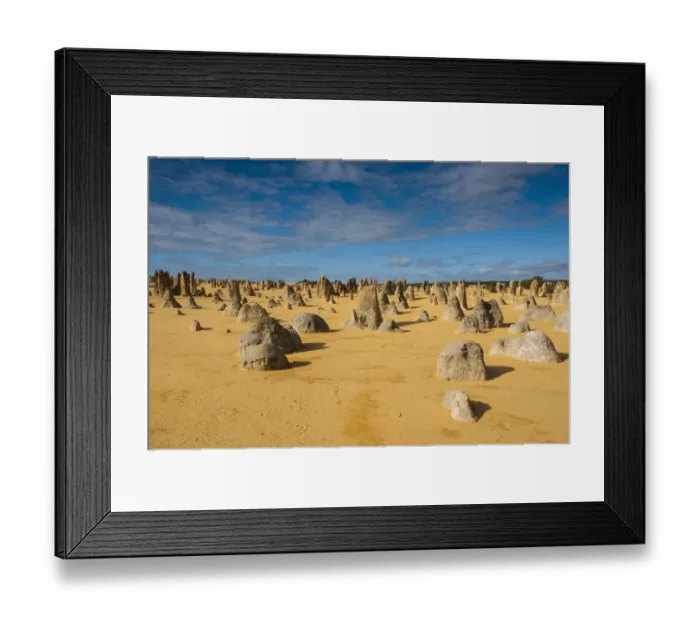 Framed Print : The Pinnacles limestone formations, Nambung National Park, Western Australia Framed Print : The Pinnacles limestone formations, Nambung National Park, Western Australia