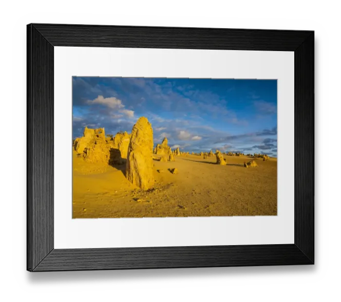Framed Print : The Pinnacles limestone formations, Nambung National Park, Western Australia Framed Print : The Pinnacles limestone formations, Nambung National Park, Western Australia