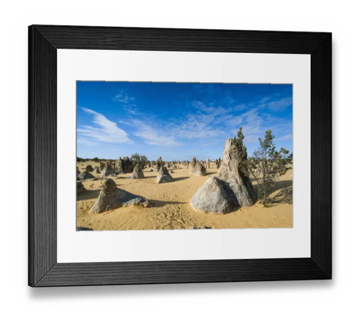 Framed Print : The Pinnacles limestone formations, Nambung National Park, Western Australia Framed Print : The Pinnacles limestone formations, Nambung National Park, Western Australia