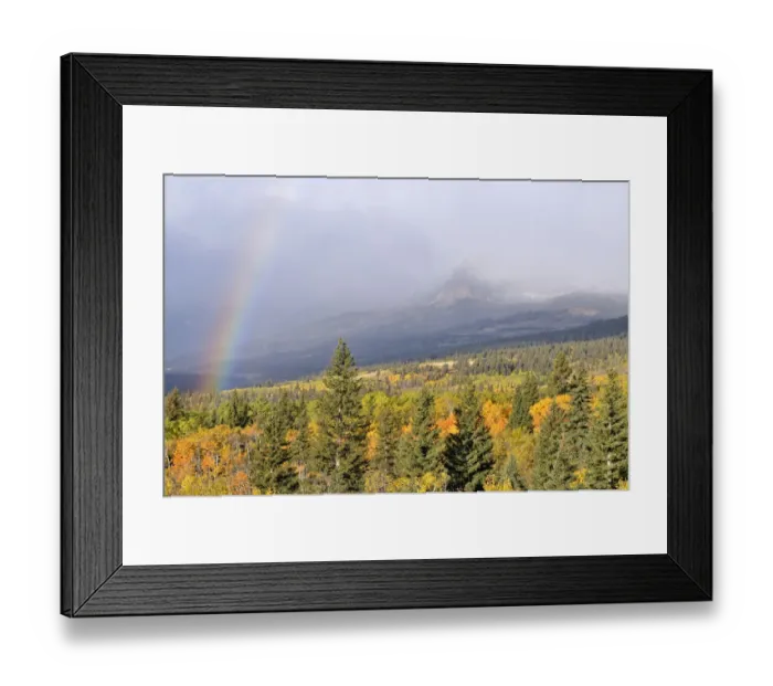 Framed Print : Rainbow, view from State Road 89 towards Glacier National Park, Montana, USA Framed Print : Rainbow, view from State Road 89 towards Glacier National Park, Montana, USA