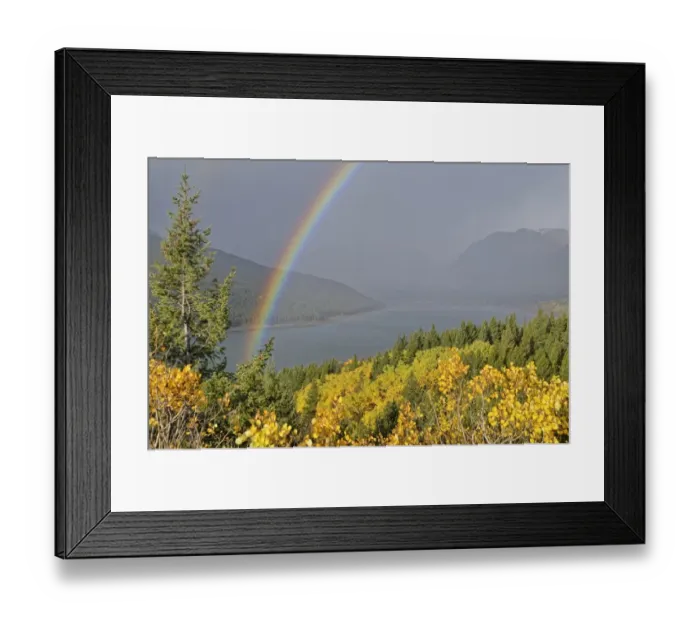 Framed Print : Lower Two Medicine Lake with rainbow, Glacier National Park, Montana, USA Framed Print : Lower Two Medicine Lake with rainbow, Glacier National Park, Montana, USA