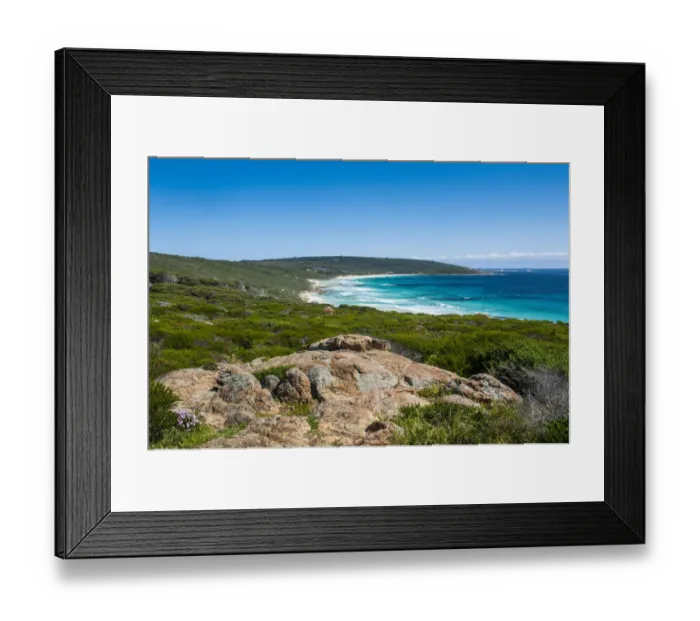 Framed Print : White sand beach and turquoise water, near Margaret River, Western Australia Framed Print : White sand beach and turquoise water, near Margaret River, Western Australia
