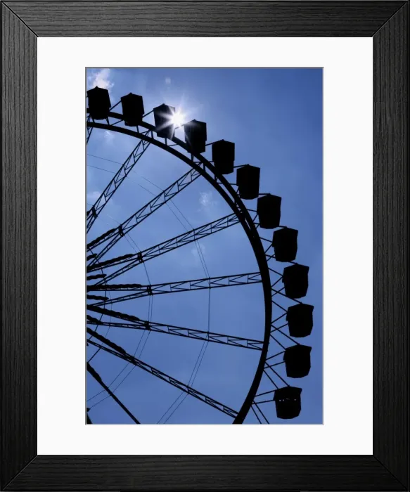 Framed Print : Ferris wheel, backlit, Oktoberfest, Munich, Bavaria, Germany, Europe