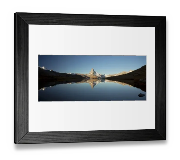 Framed Print : Mt Matterhorn with reflections in Stellisee Lake in the first morning light, Zermatt, Valais, Switzerland, Europe Framed Print : Mt Matterhorn with reflections in Stellisee Lake in the first morning light, Zermatt, Valais, Switzerland, Europe