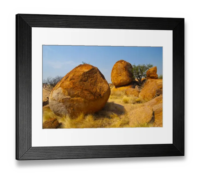 Framed Print : Granite boulders in the Devils Marbles Conservation Reserve, Karlu Karlu, Northern Territories, Australia Framed Print : Granite boulders in the Devils Marbles Conservation Reserve, Karlu Karlu, Northern Territories, Australia