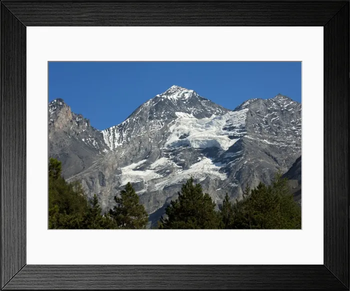 Framed Print : Blueemlisalp Mountain above Oeschinen Lake, Kandersteg, Bernese Oberland, Switzerland, Europe