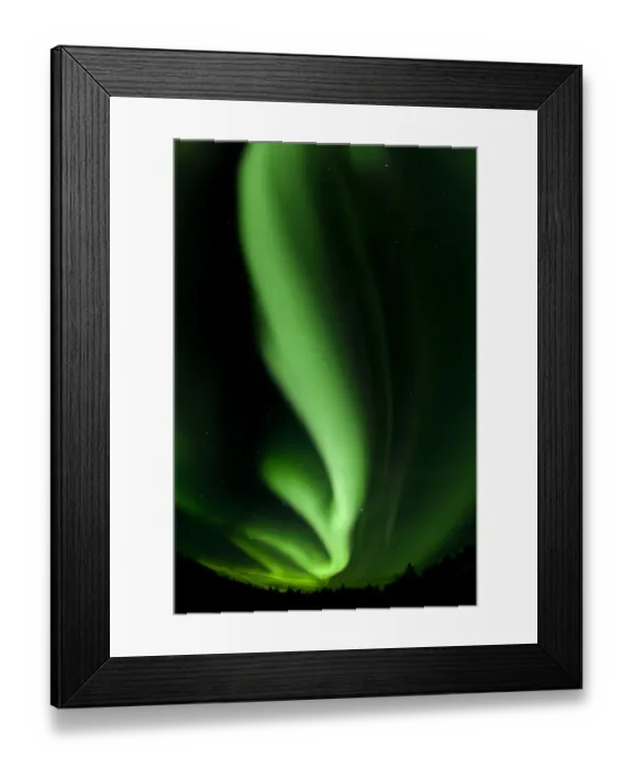 Framed Print : Swirling northern polar lights, Aurora Borealis, green, near Whitehorse, Yukon Territory, Canada Framed Print : Swirling northern polar lights, Aurora Borealis, green, near Whitehorse, Yukon Territory, Canada