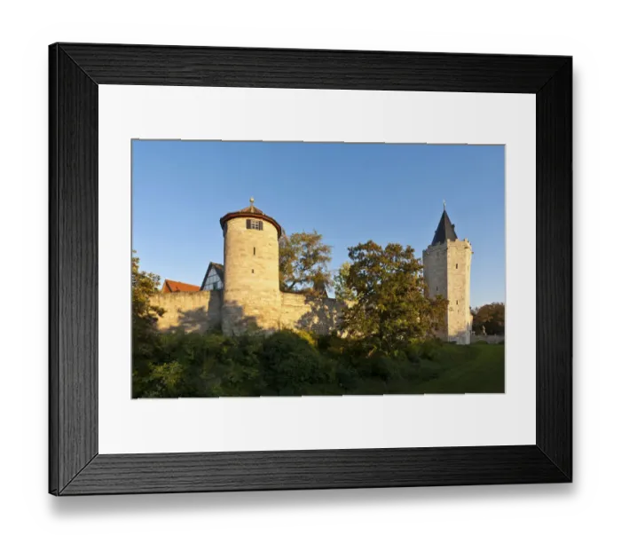 Framed Print : Historic fortifications, battlements, ramparts, Muehlhausen, Thuringia, Germany, Europe Framed Print : Historic fortifications, battlements, ramparts, Muehlhausen, Thuringia, Germany, Europe