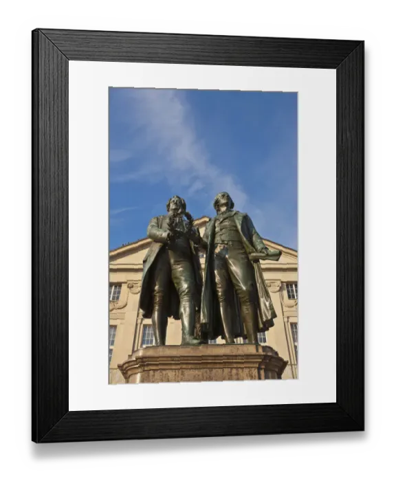 Framed Print : Monument to Goethe and Schiller, German National Theatre, Theaterplatz square, Weimar, Thuringia, Germany Framed Print : Monument to Goethe and Schiller, German National Theatre, Theaterplatz square, Weimar, Thuringia, Germany