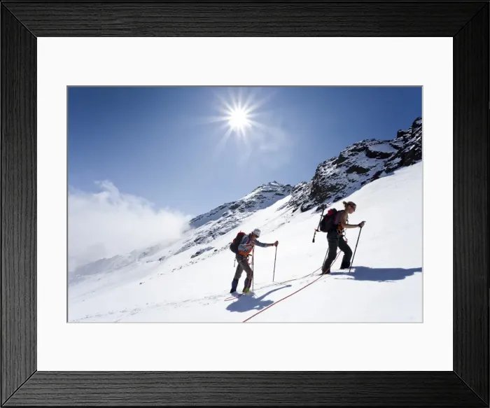 Framed Print : Hikers on Weissbrunnferner Mountain during the ascent to Hinterer Eggenspitz Mountain in the Val dUltimo, with the summit of Hinterer Eggenspitz Mountain at the rear, Alto Adige, Italy, Europe Framed Print : Hikers on Weissbrunnferner Mountain during the ascent to Hinterer Eggenspitz Mountain in the Val dUltimo, with the summit of Hinterer Eggenspitz Mountain at the rear, Alto Adige, Italy, Europe