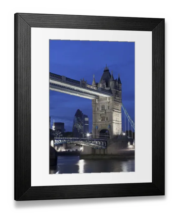 Framed Print : Tower Bridge at night, London, England, United Kingdom, Europe