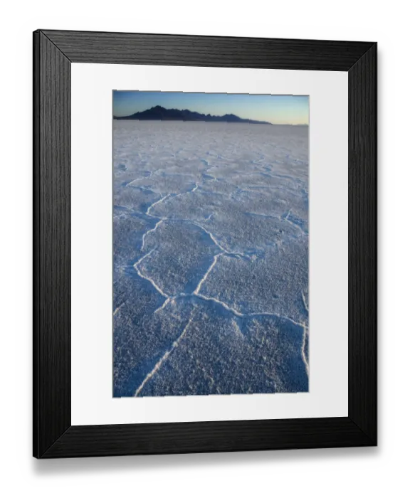 Framed Print : First light on the salt crust of Bonneville Salt Flats near the Utah - Nevada border, USA Framed Print : First light on the salt crust of Bonneville Salt Flats near the Utah - Nevada border, USA