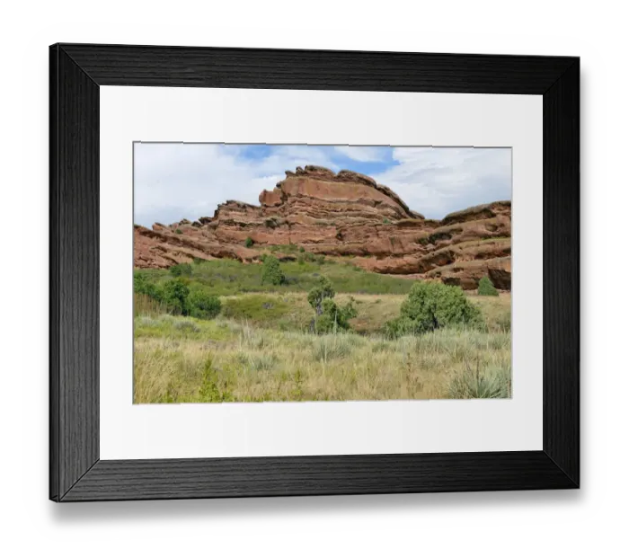 Framed Print : Rock formations, red sandstone rocks, Red Rocks Park, Denver, Colorado, USA