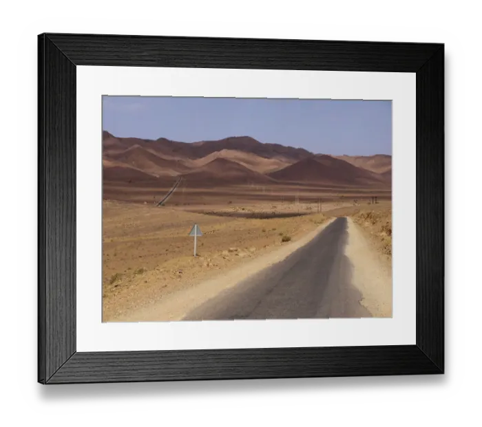 Framed Print : Asphalt road in the Draa Valley, near Tazenakht, Morocco, North Africa, Africa Framed Print : Asphalt road in the Draa Valley, near Tazenakht, Morocco, North Africa, Africa