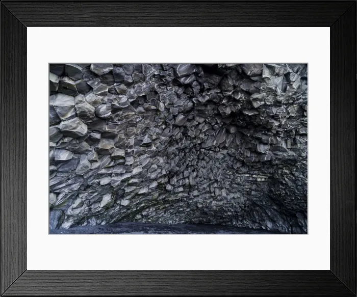 Framed Print : Halsanefshellir cave with basalt formations, Reynisfjara beach at Vik i Myrdal, South Coast, Iceland, Europe Framed Print : Halsanefshellir cave with basalt formations, Reynisfjara beach at Vik i Myrdal, South Coast, Iceland, Europe