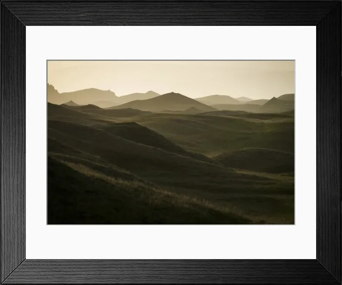 Framed Print : Green hills in back light, meadow, at Kirkjubaejarklaustur, South Iceland, Iceland, Europe Framed Print : Green hills in back light, meadow, at Kirkjubaejarklaustur, South Iceland, Iceland, Europe