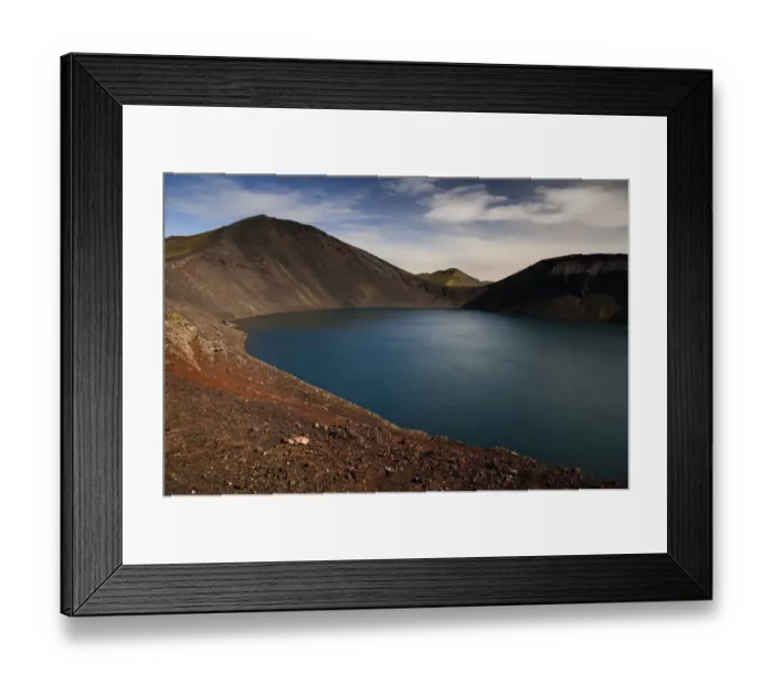 Framed Print : Hnausapollur crater lake, Landmannalaugar, Fjallabak Nature Reserve, Highlands, Iceland, Europe Framed Print : Hnausapollur crater lake, Landmannalaugar, Fjallabak Nature Reserve, Highlands, Iceland, Europe