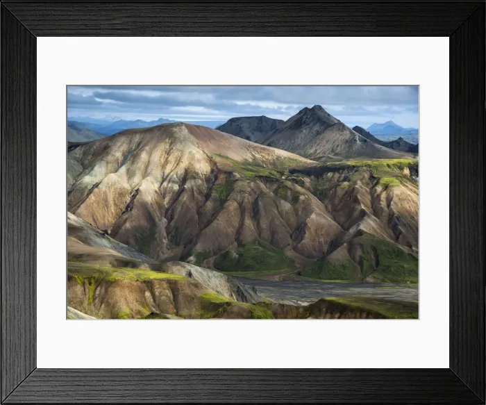 Framed Print : Riverbed and rhyolite mountains, Landmannalaugar, Fjallabak Nature Reserve, Highlands of Iceland, Iceland, Europe Framed Print : Riverbed and rhyolite mountains, Landmannalaugar, Fjallabak Nature Reserve, Highlands of Iceland, Iceland, Europe