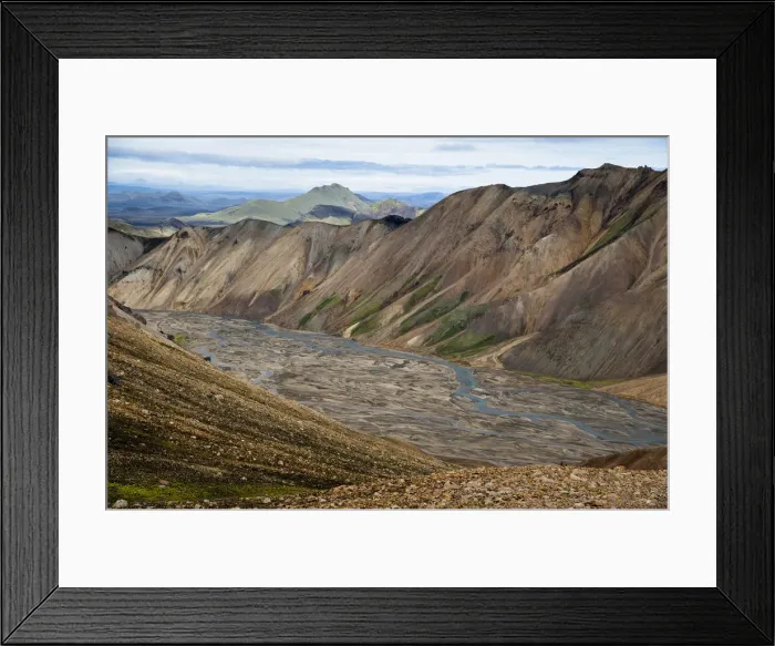 Framed Print : Riverbed and rhyolite mountains, Landmannalaugar, Fjallabak Nature Reserve, Highlands of Iceland, Iceland, Europe Framed Print : Riverbed and rhyolite mountains, Landmannalaugar, Fjallabak Nature Reserve, Highlands of Iceland, Iceland, Europe