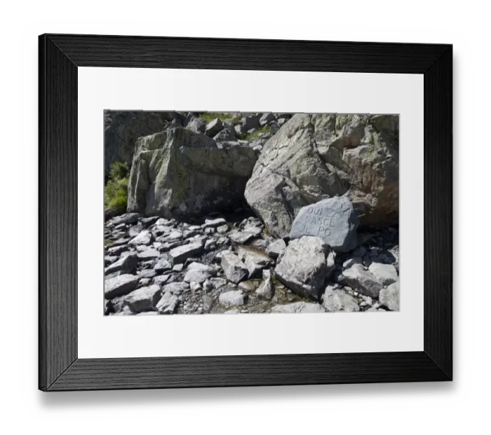 Framed Print : Source of the Po River, Cottian Alps, Cuneo, Piedmont, Italy, Europe Framed Print : Source of the Po River, Cottian Alps, Cuneo, Piedmont, Italy, Europe