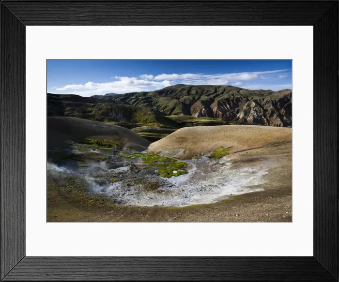 Framed Print : Sulphur and limestone fields, rhyolite mountains, Landmannalaugar, Fjallabak Nature Reserve, Highlands, Iceland, Europe Framed Print : Sulphur and limestone fields, rhyolite mountains, Landmannalaugar, Fjallabak Nature Reserve, Highlands, Iceland, Europe