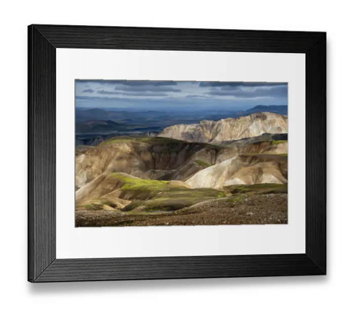 Framed Print : Rhyolite mountains, Landmannalaugar, Fjallabak Nature Reserve, Highlands, Iceland, Europe Framed Print : Rhyolite mountains, Landmannalaugar, Fjallabak Nature Reserve, Highlands, Iceland, Europe