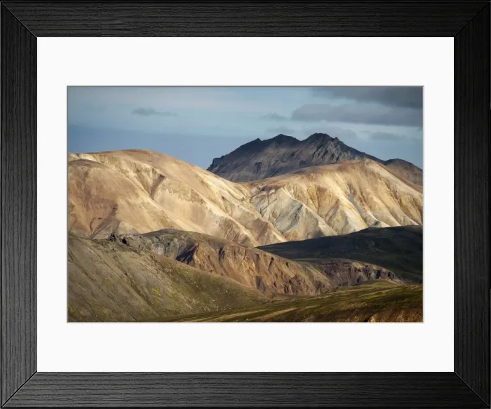 Framed Print : Rhyolite mountains, Landmannalaugar, Fjallabak Nature Reserve, Highlands, Iceland, Europe Framed Print : Rhyolite mountains, Landmannalaugar, Fjallabak Nature Reserve, Highlands, Iceland, Europe