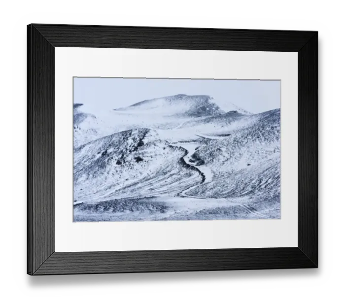 Framed Print : Snowy hills, Northeastern Region, Iceland Framed Print : Snowy hills, Northeastern Region, Iceland