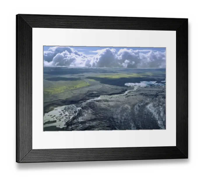 Framed Print : Aerial view, glacier tongue and glacier lake, Vatnajoekull and Skaftafell National Park, Southern Region, Iceland Framed Print : Aerial view, glacier tongue and glacier lake, Vatnajoekull and Skaftafell National Park, Southern Region, Iceland