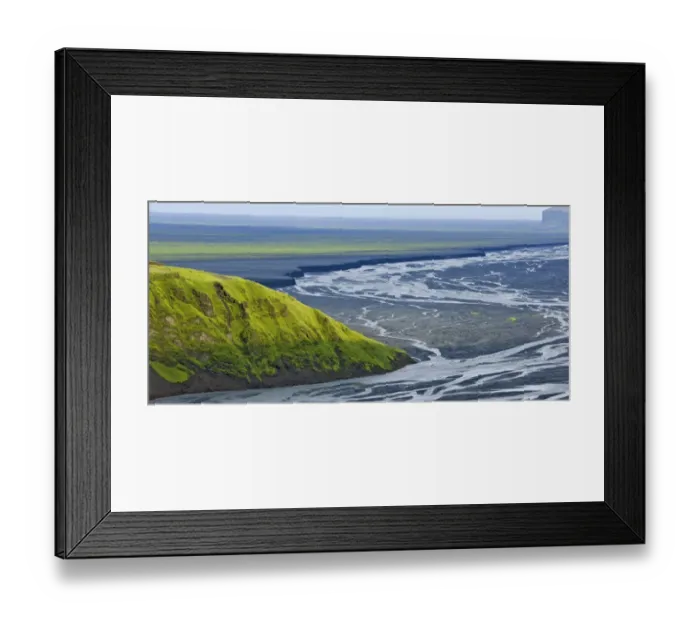 Framed Print : Glacial river Mulakvisl, Vik, Southern Region, Iceland Framed Print : Glacial river Mulakvisl, Vik, Southern Region, Iceland