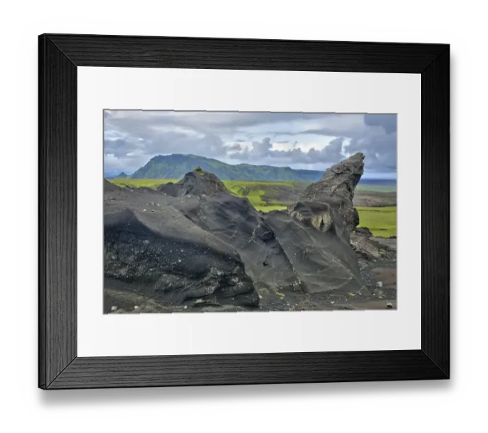Framed Print : Tufa rock formations, Vik, Southern Region, Iceland Framed Print : Tufa rock formations, Vik, Southern Region, Iceland