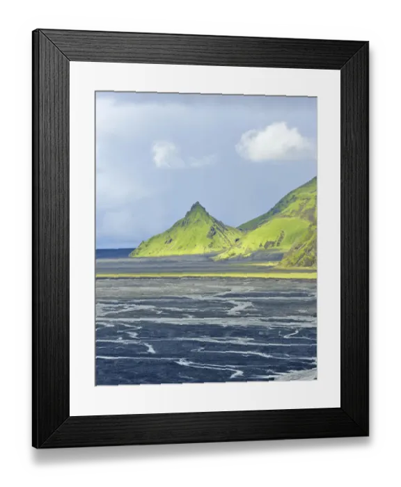 Framed Print : Wde glacial river Mulakvisl, Vik, Southern Region, Iceland Framed Print : Wde glacial river Mulakvisl, Vik, Southern Region, Iceland