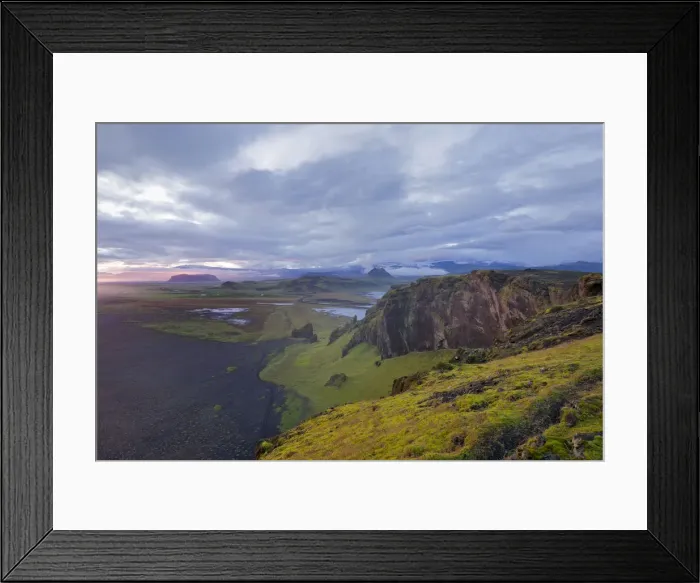 Framed Print : Myrdalsjoekull glacier, Dyrholaey, Vik i Myrdal, Southern Region, Iceland Framed Print : Myrdalsjoekull glacier, Dyrholaey, Vik i Myrdal, Southern Region, Iceland