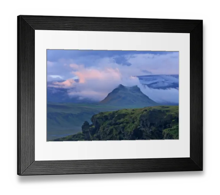 Framed Print : Myrdalsjoekull glacier, Dyrholaey, Vik i Myrdal, Southern Region, Iceland Framed Print : Myrdalsjoekull glacier, Dyrholaey, Vik i Myrdal, Southern Region, Iceland
