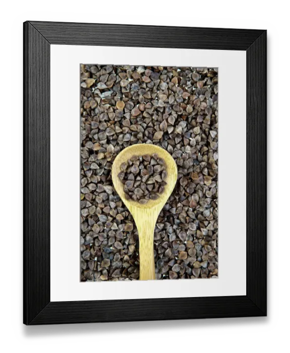 Framed Print : Buckwheat and a spoon Framed Print : Buckwheat and a spoon