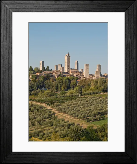 Framed Print : Towers of medieval hill town of San Gimignano, Toscana, Tuscany, Italy, Europe Framed Print : Towers of medieval hill town of San Gimignano, Toscana, Tuscany, Italy, Europe
